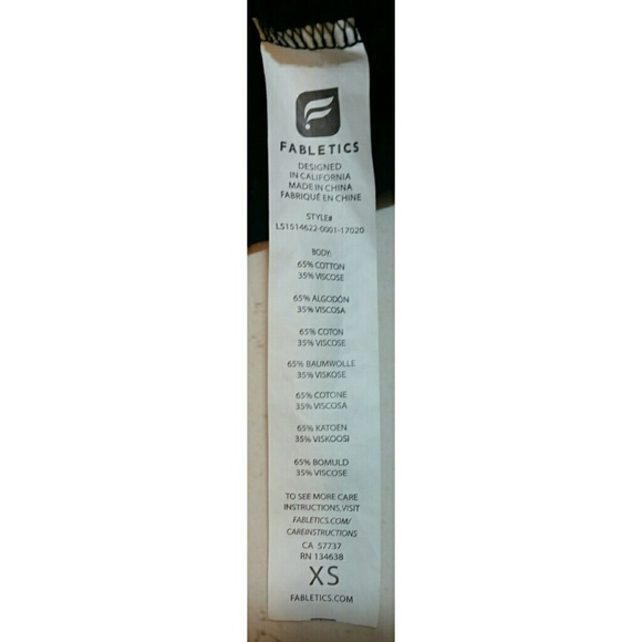 **SALE** FABLETICS long sleeve Sunburst l/s tee XS - Picture 6 of 6